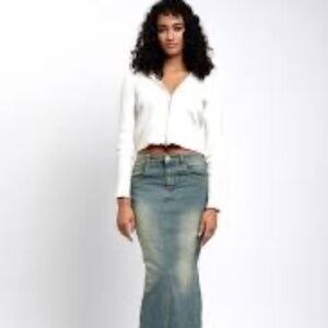 PTCL Long Maxi Denim Skirt